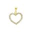 Colgante de oro 18k circonitas blancas CORAZÓN 12 x 13 mm